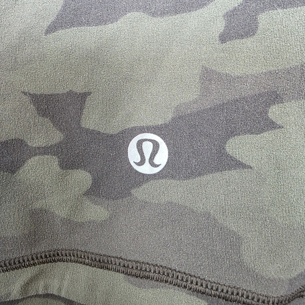 Lululemon Green Camo Sporty Athleisure Stretchy Define Hooded Jacket Size 6 - Picture 5 of 6
